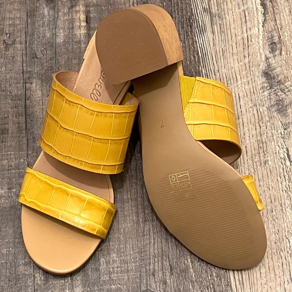 Madewell Kiera Block Heel Slide In Cumin Croco Embossed size 7 - Picture 7 of 7